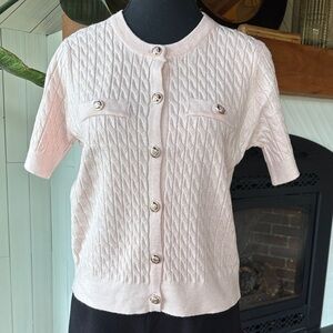 PIMM Pink Cable Knit Top